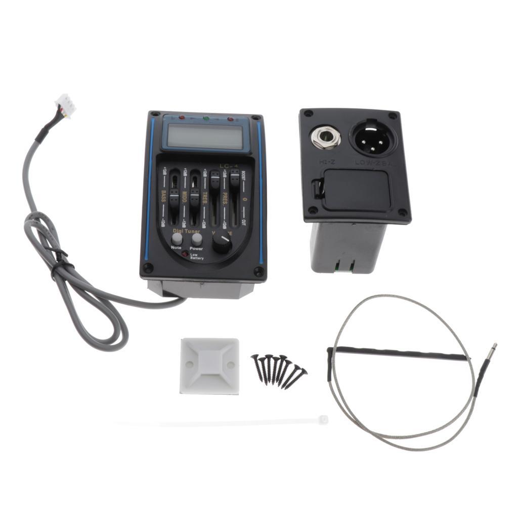 Acoustic Guitar Pickup Pre-Amp Equalizer EQ Pickup Tuner