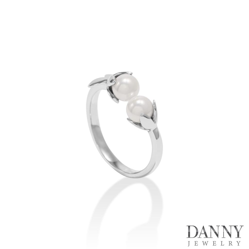 Nhẫn Nữ Bạc 925 Danny Jewelry Đính Ngọc ốc Xi Rhodium SPLRA652