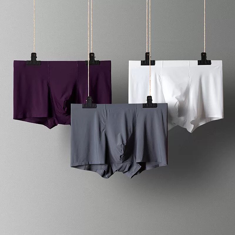 Set 3 Quần Lót Đúc Nam Lụa Sữa Cao Cấp