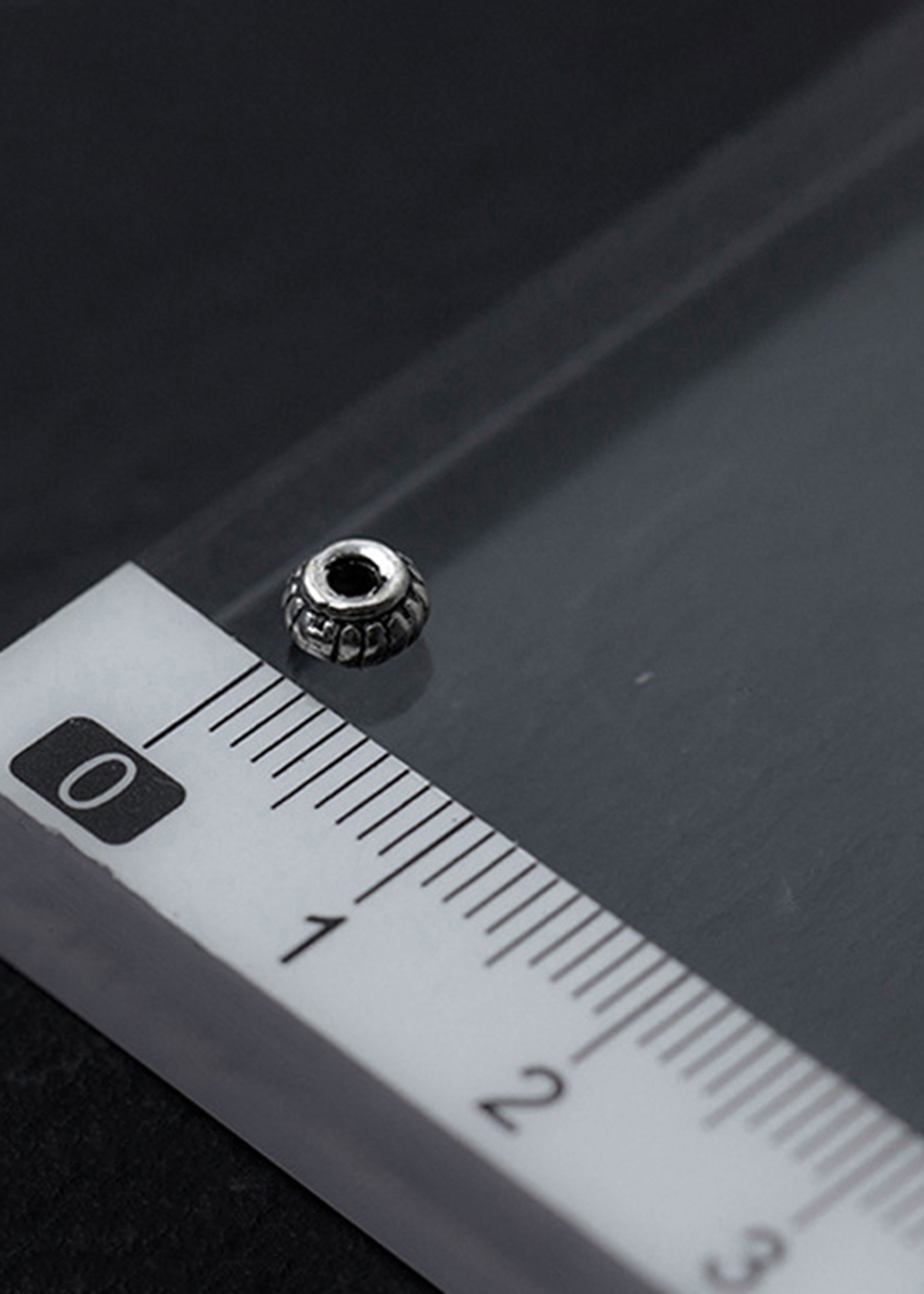 Combo 6 cái Charm bạc chặn hạt họa tiết bánh xe - Ngọc Quý Gemstones