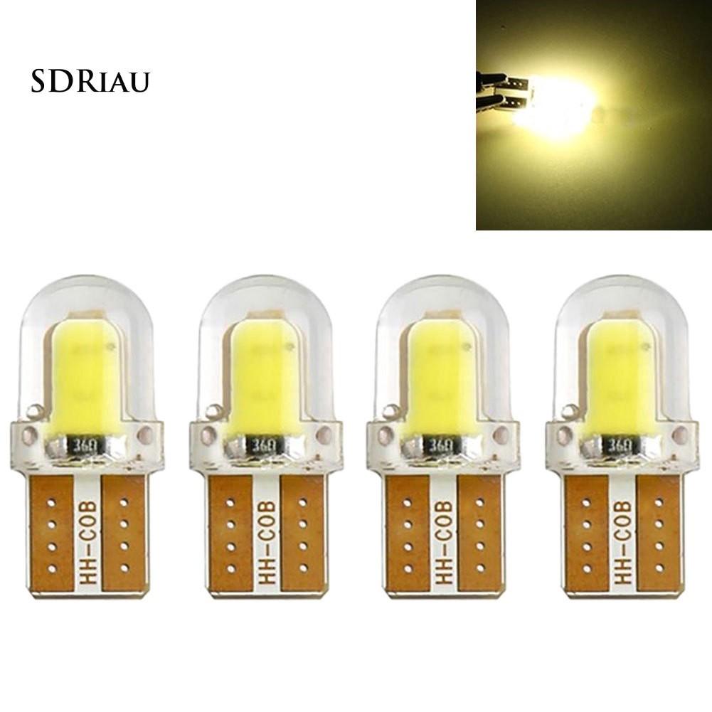 Bộ 4 đèn xi nhan siêu sáng 12V T10 W5W LED COB silicone chất lượng cao