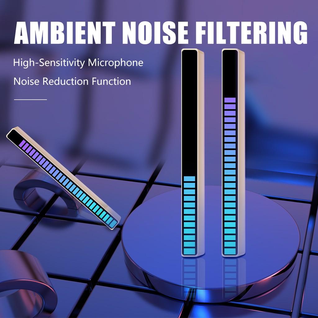 Đèn Led Rgb 32 Bit điều khiển bằng giọng nói nhiều màu sắc sáng tạo trang trí phòng/ xe ô tô/ chơi thể thao điện tử