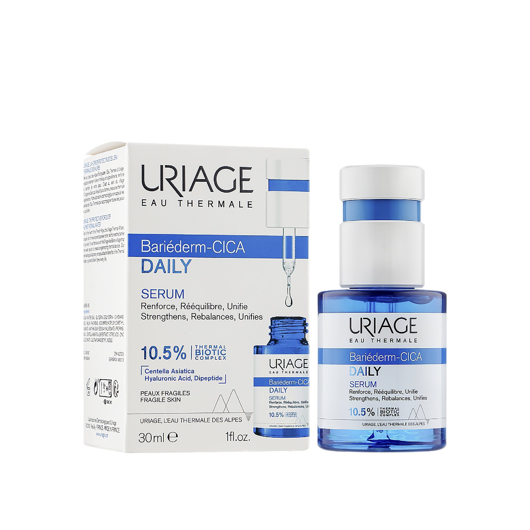 Serum Làm Dịu, Làm Lành Và Phục Hồi Da Tổn Thương Hằng Ngày Uriage Bariéderm-Cica Daily Serum 30ml