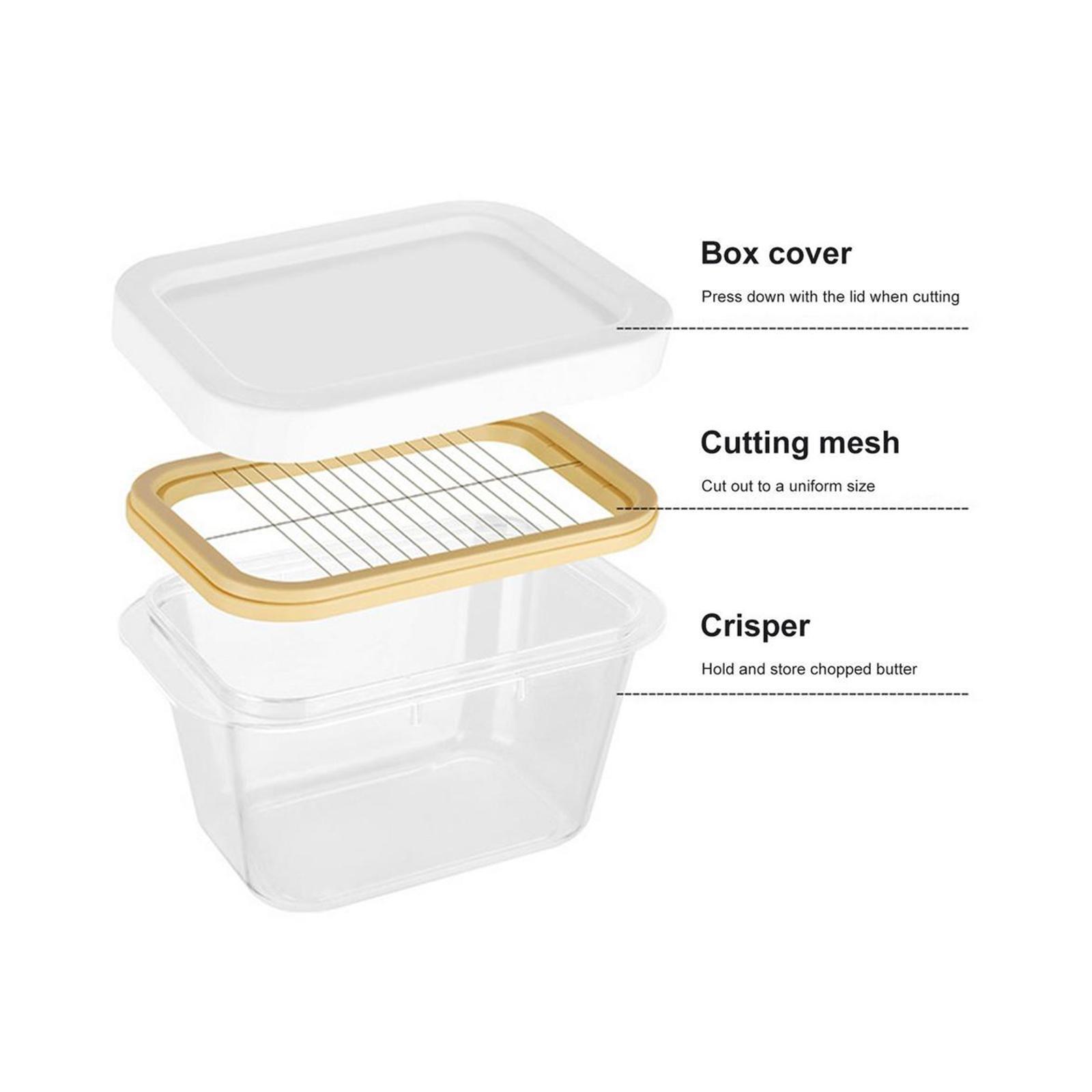 Butter Cutting Box Airtight Lid with Cutter  for Refrigerator Home