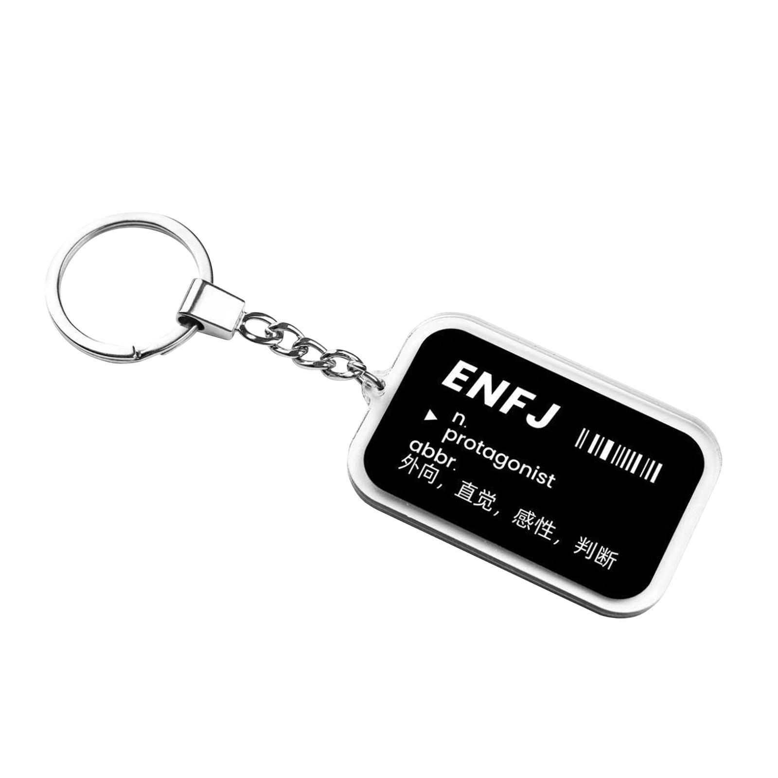 Keychain with Personality Words Pendant Hanging Pendant Acrylic Keychains Keyfob Car Keyring Key Chain Key Holder Ornament for Wallet Decor