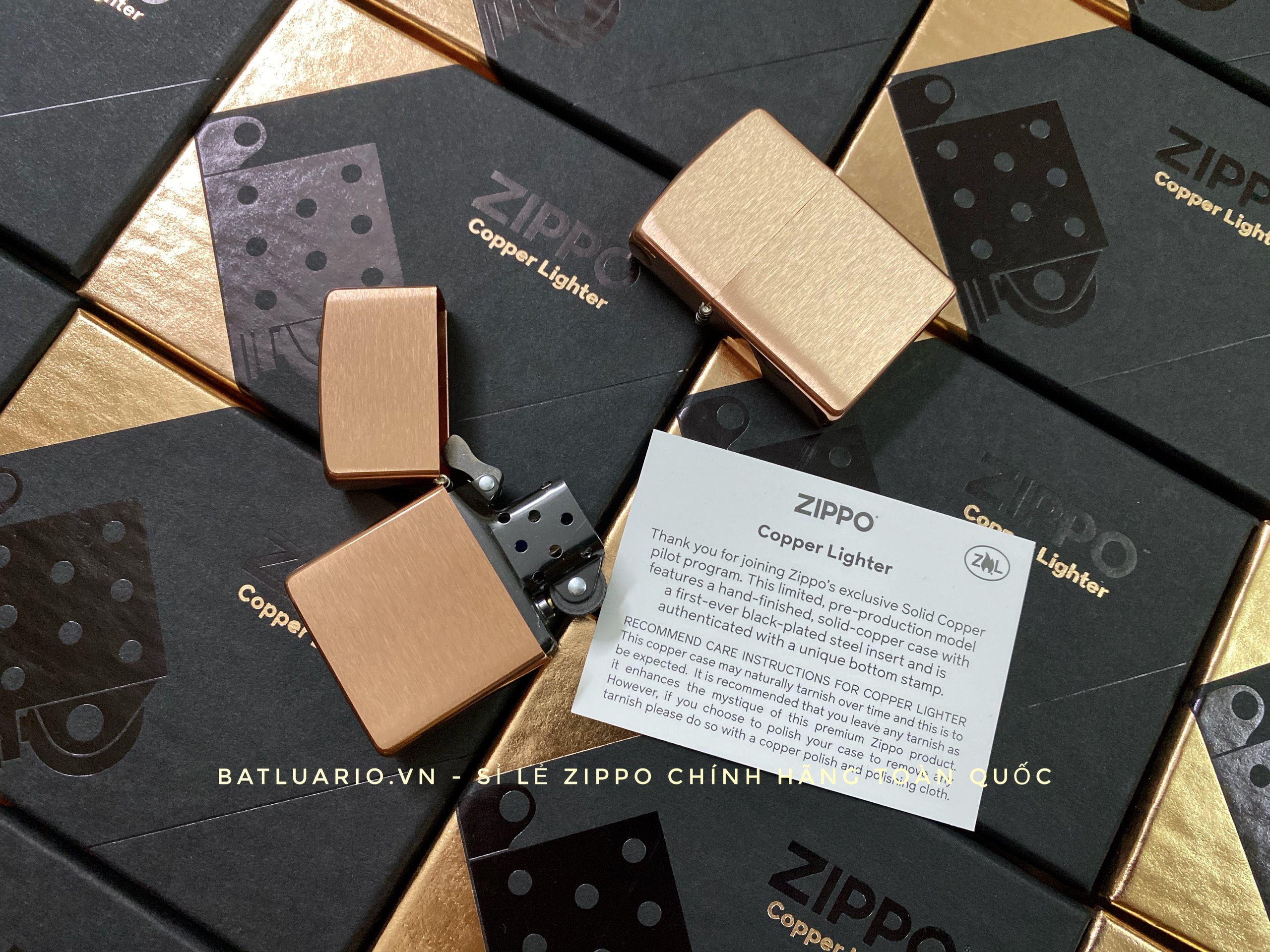 Bật Lửa Zippo 48107 – Zippo Solid Copper – Zippo Copper Case With Black Coated Stainless Steel Insert – Zippo Đồng Đỏ Nguyên Khối 2022