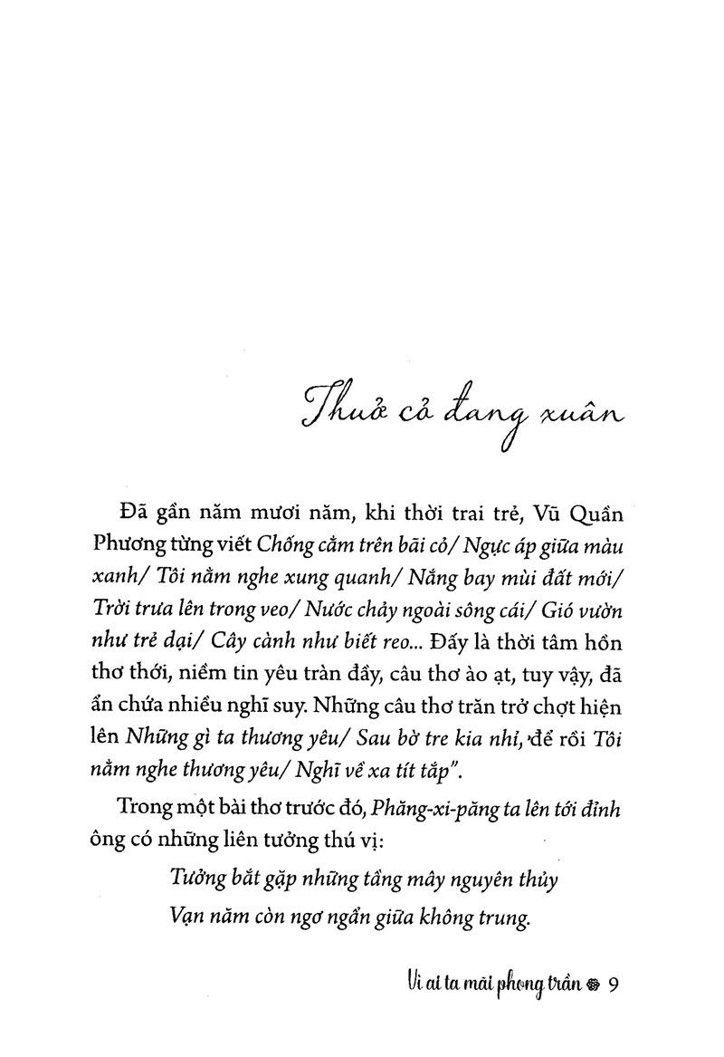 Vì Ai Ta Mãi Phong Trần