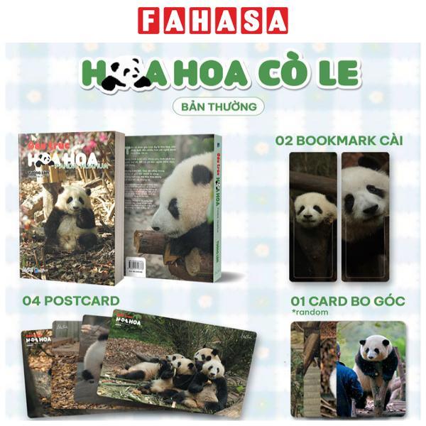 Gấu Trúc Hoa Hoa - Tặng Kèm 2 Bookmark Hai Mặt + 4 Postcard Hai Mặt Kèm Chân Đế + 1 Card Bo Góc Ánh Trai Lấp Lánh Ngẫu Nhiên 1 Trong 4 Mẫu