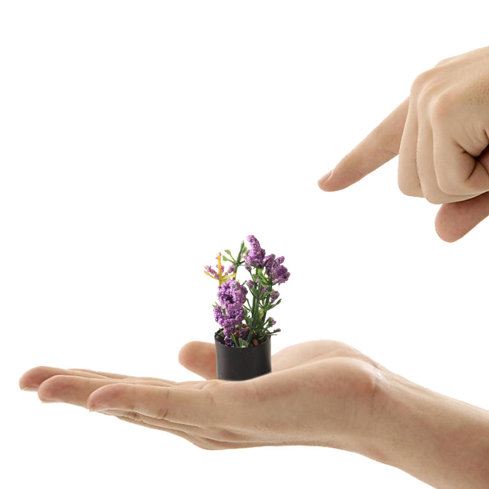 1/12 Miniature Potted Miniature Scene Model for Garden Bedroom Entrance Hall