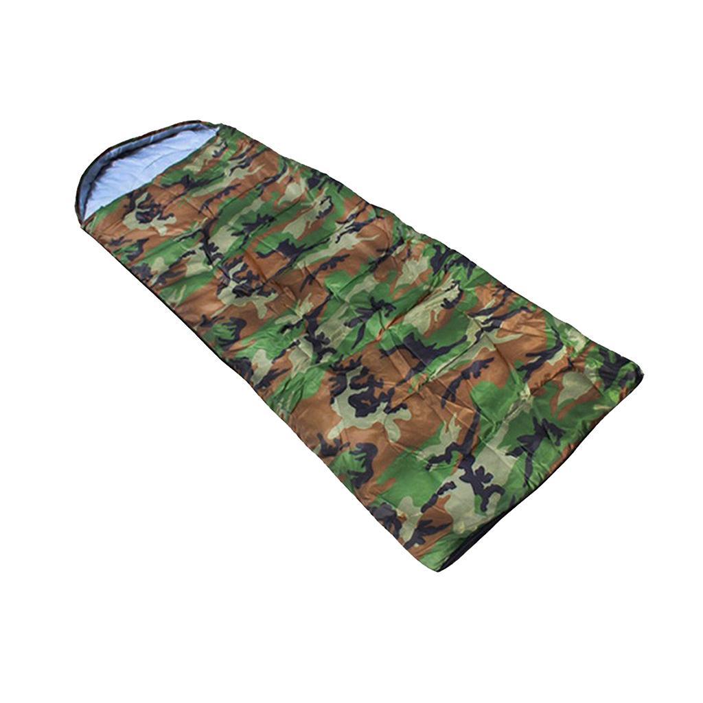 Outdoor Camping Hiking Envelope Single Sleeping Bag Zipper Pouch with Compression Sack for Travel Backpacking