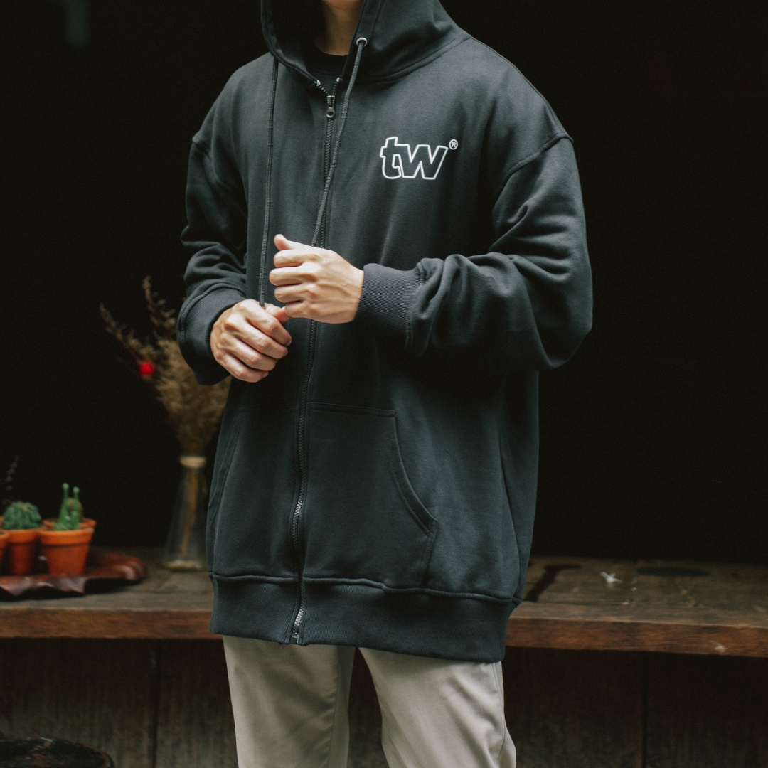 Áo Hoodie Zip Teeworld cao cấp fom Rộng Thời Trang Unisex Nam Nữ