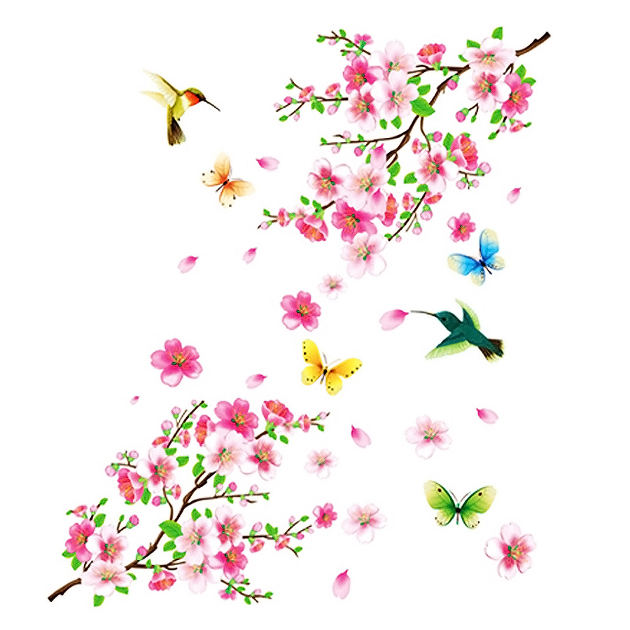Decal Dán Tường Cành Đào Hồng 3 Binbin PK162