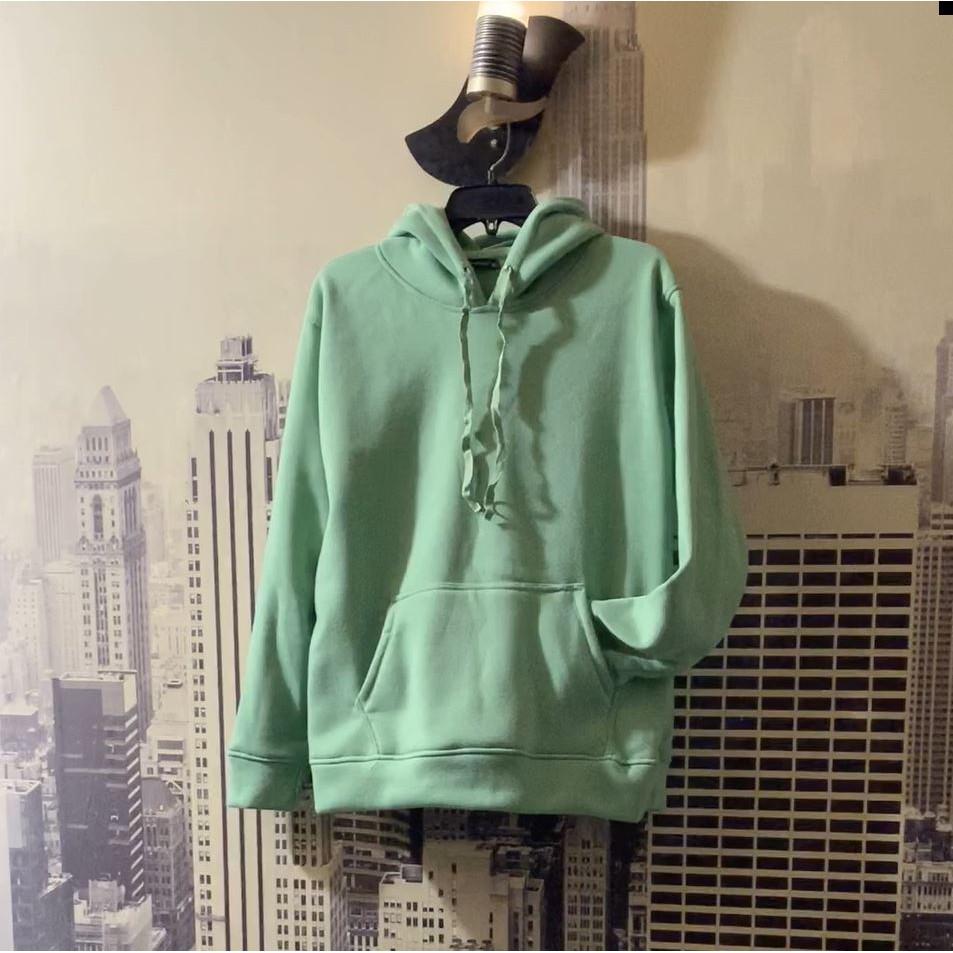 Áo hoodie unisex 2T Store H21 Xanh Mint Bạc Hà