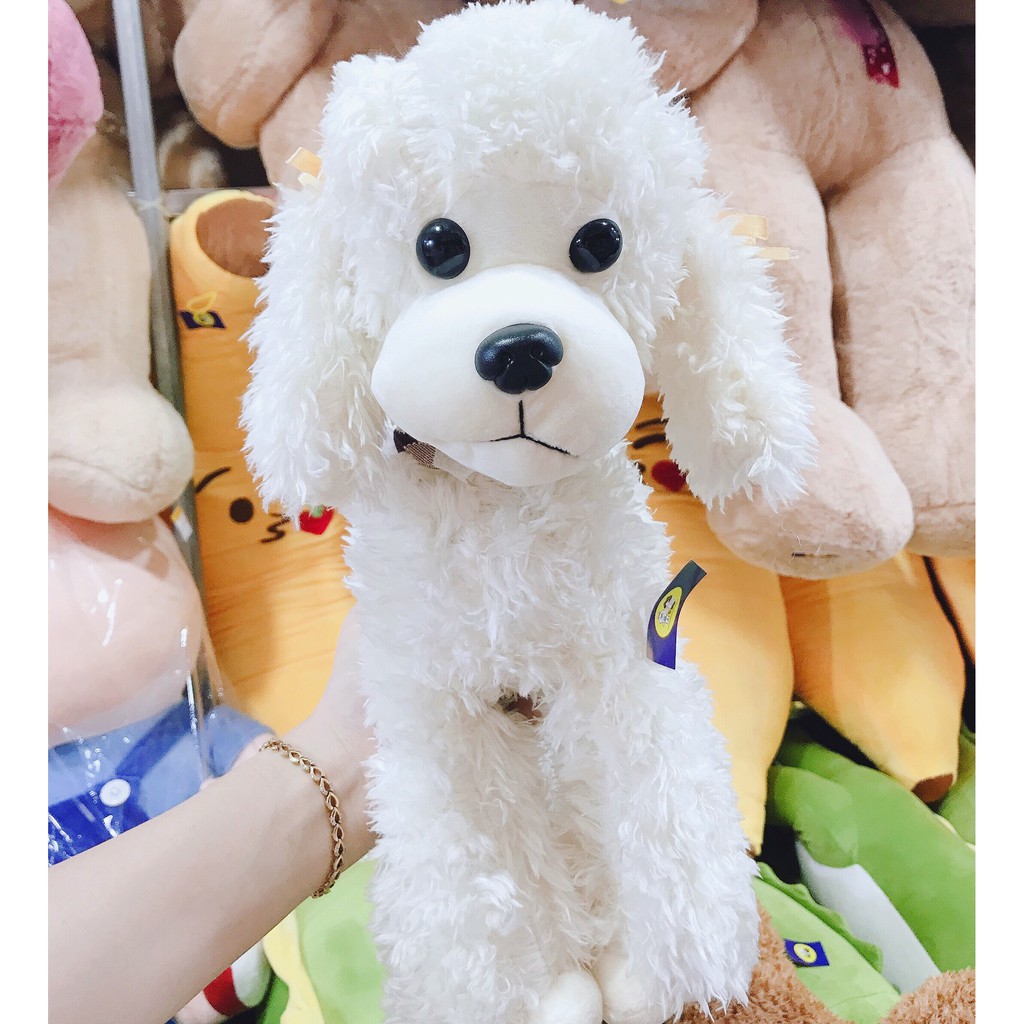 Gấu bông chó Poodle lông xù cao cấp, quà tặng thú nhồi bông hàng nhập khẩu