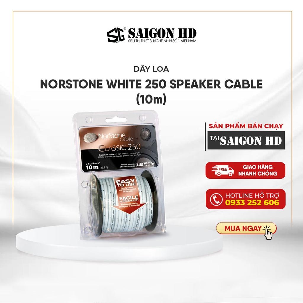 Dây loa NORSTONE WHITE 250 SPEAKER CABLE/10M - Hàng Chính Hãng