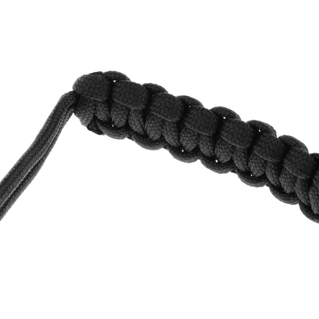 Black Parachute Cord Paracord Hand Wrist Strap Lanyard for Key