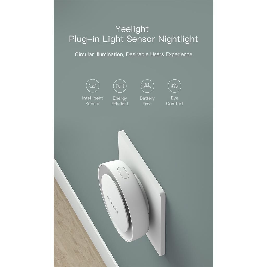 Đèn ngủ cảm biến ánh sáng Yeelight YLYD11YL 0.5W, dạng phích cắm, bản xuất khẩu EU chân cắm 2 chấu