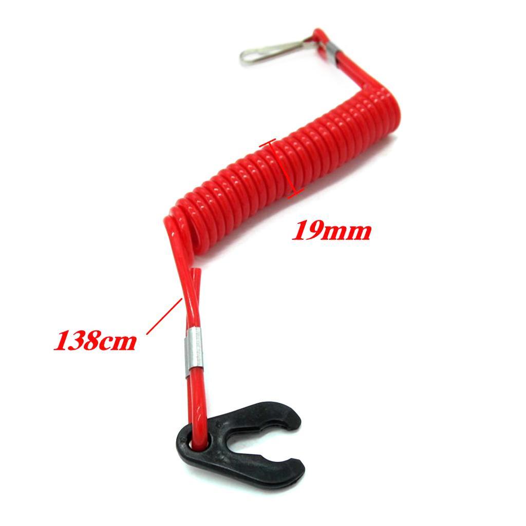 Motor Kill Stop Switch Safety Tether Lanyard for Outboard Motor Parts