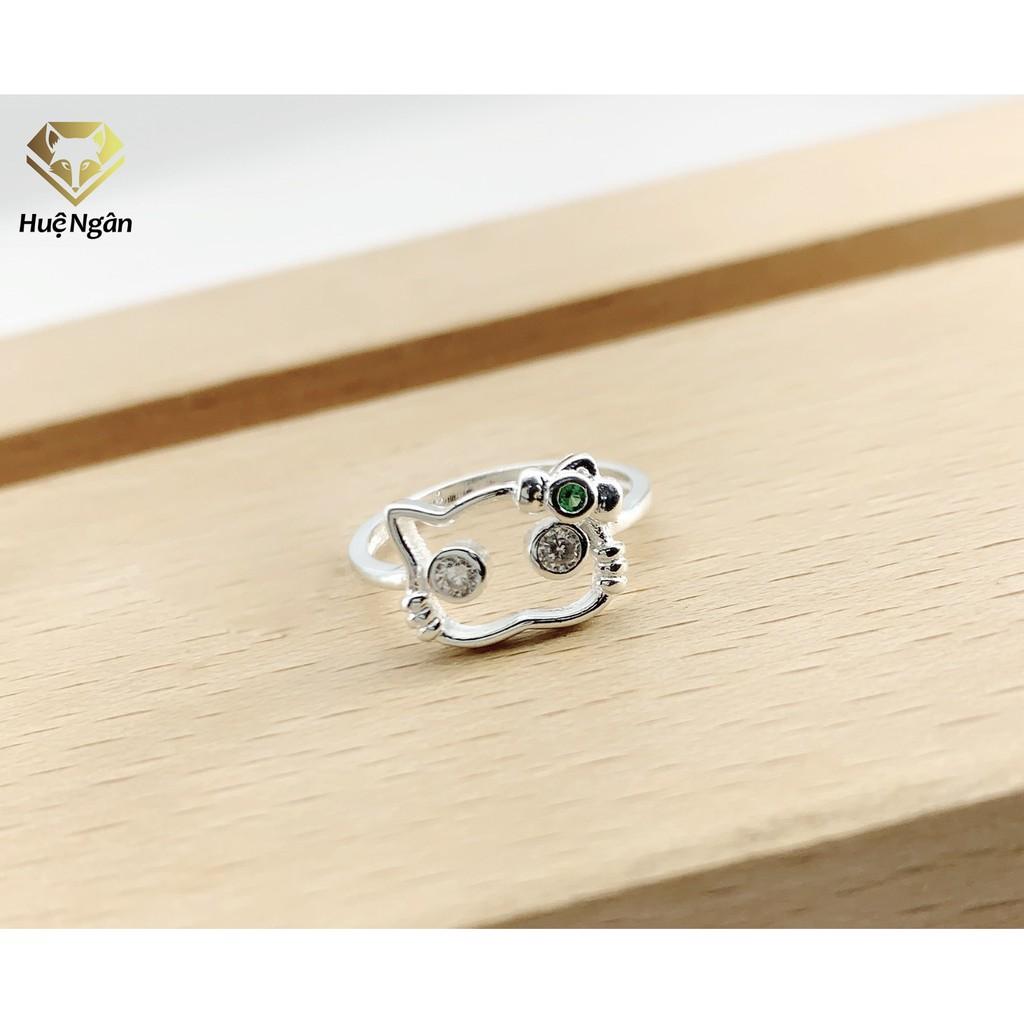 Nhẫn bạc Ý 925 Huệ Ngân - Mèo KITTY RYR140071