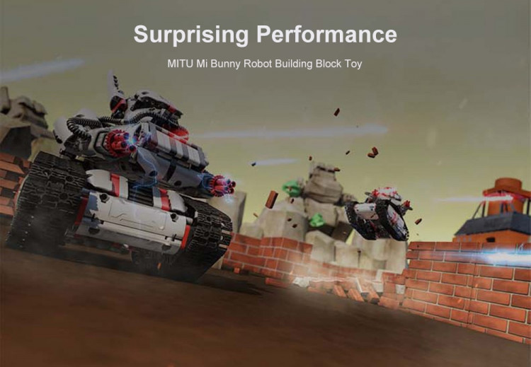 MITU Mi Bunny Robot Building Block Set Battery-powered Intelligence Toy- White