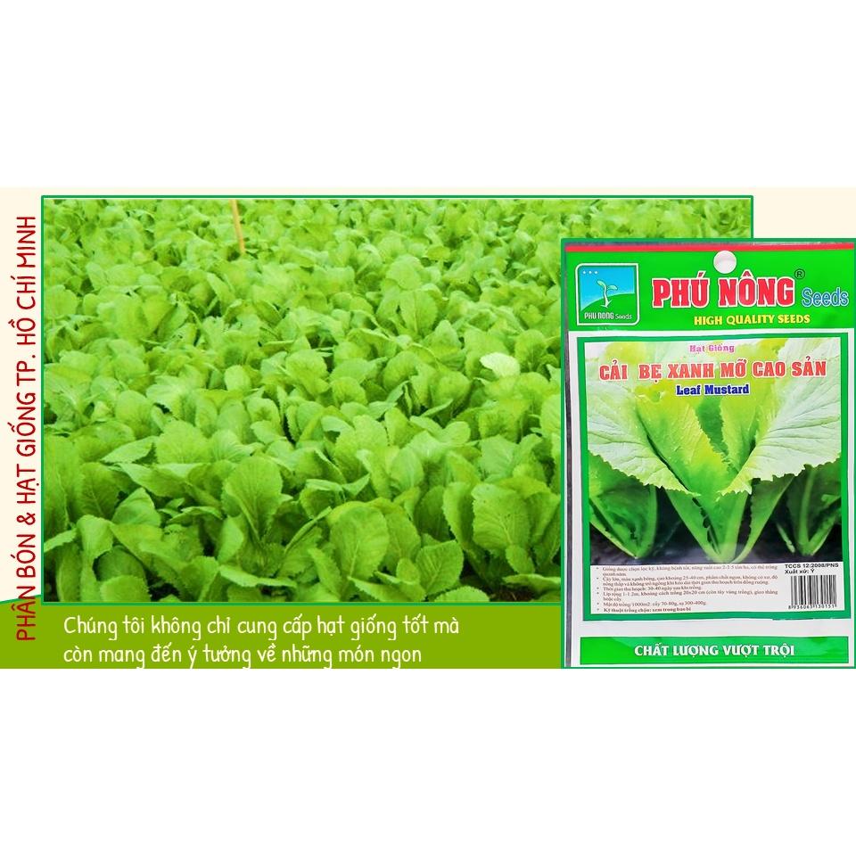 Hạt Giống Cải Bẹ Xanh Mỡ Cao Sản Dễ Trồng, Năng Suất Cao - Phú Nông Seeds - Shop Phân Bón và Hạt Giống