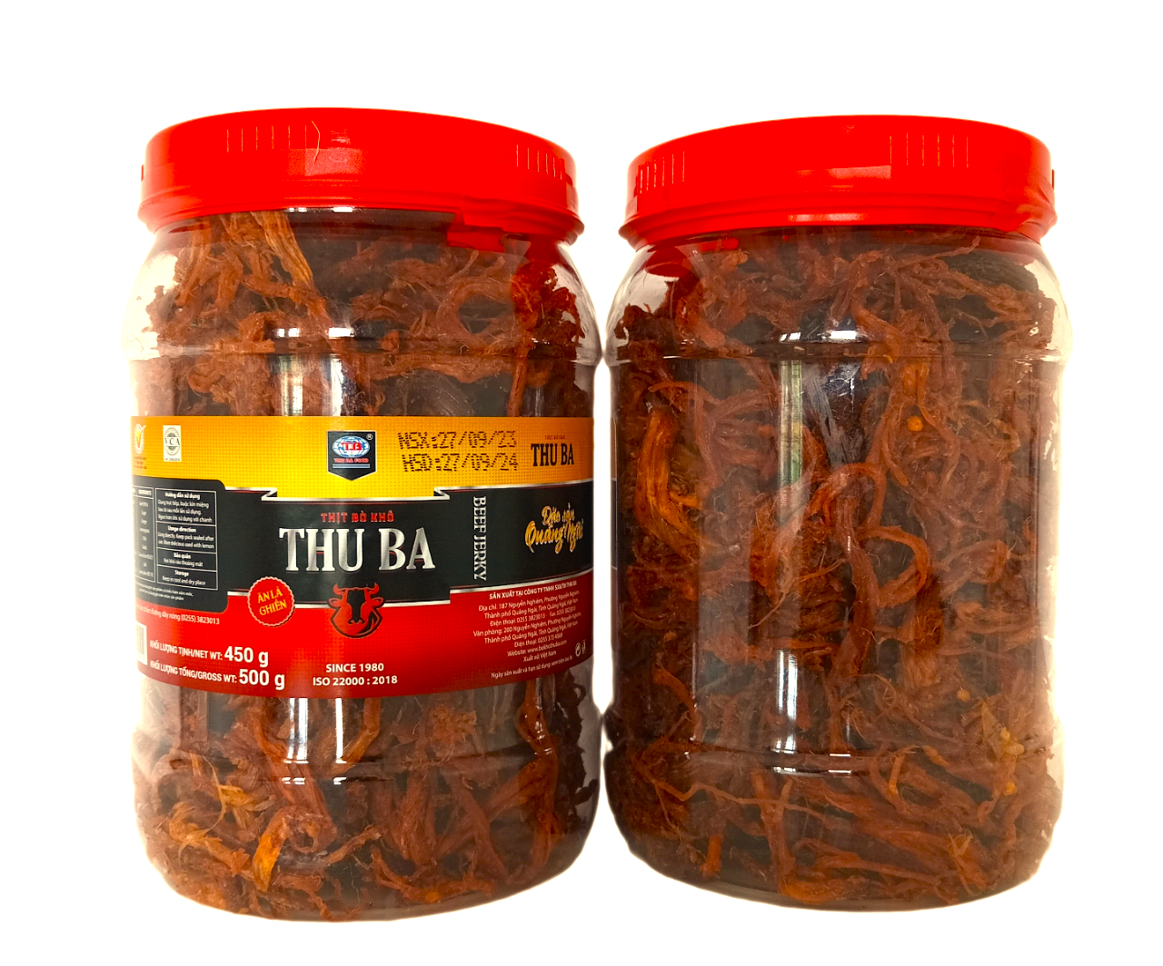Combo 2 hộp khô bò xé sợi mỗi hộp 500gr ăn vặt, đu đủ trộn, ăn với mì tôm, uống bia