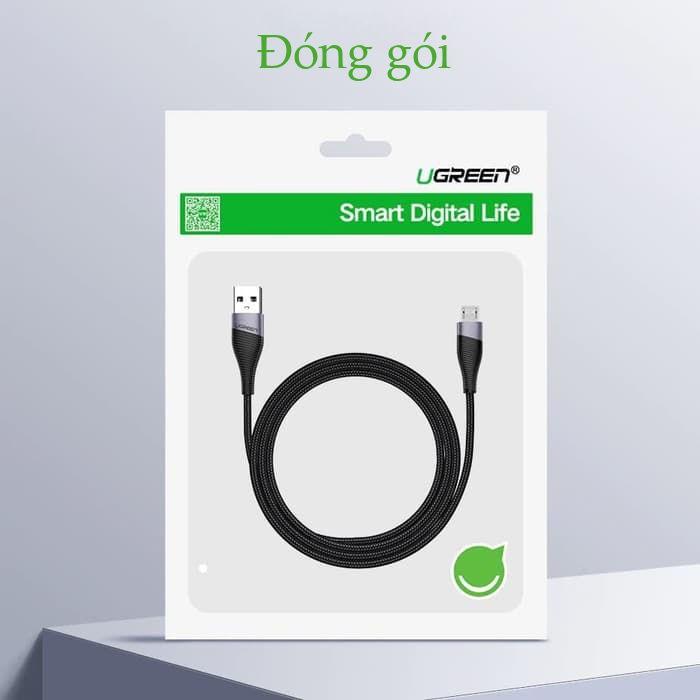 Cáp sạc và truyền dữ liệu cho điện thoại Android UGREEN ED017 hỗ trợ công nghệ sạc Quick 3.0 - Hàng chính hãng