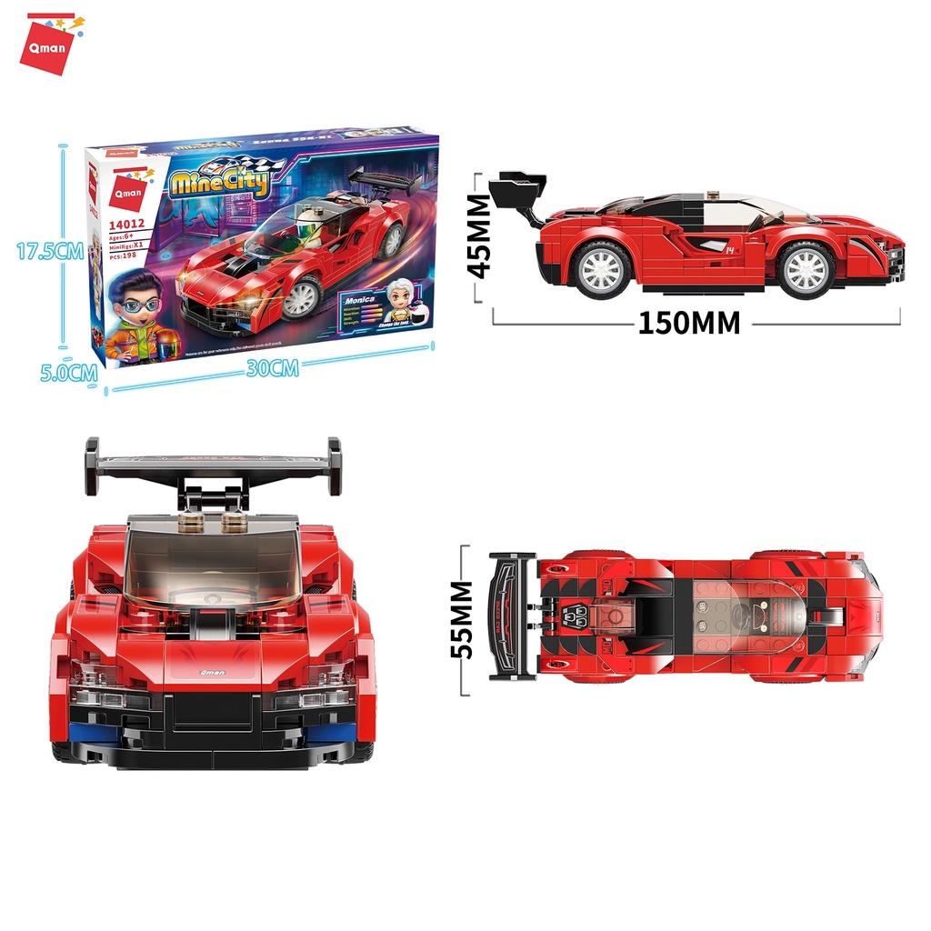 Đồ chơi lắp ghép Xe đua tốc độ QMAN 14011-14016 kèm sách hướng dẫn