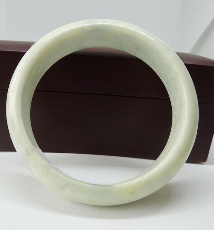 Vòng Tay ngọc Serpentine Trắng Xanh
