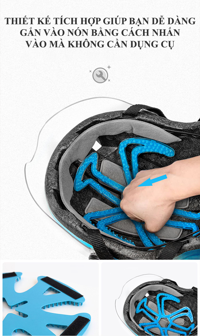 Miếng lót nón bảo hiểm silicone thoáng khí giúp bảo vệ đầu khi va đập và giữ kiểu tóc khi đội nón