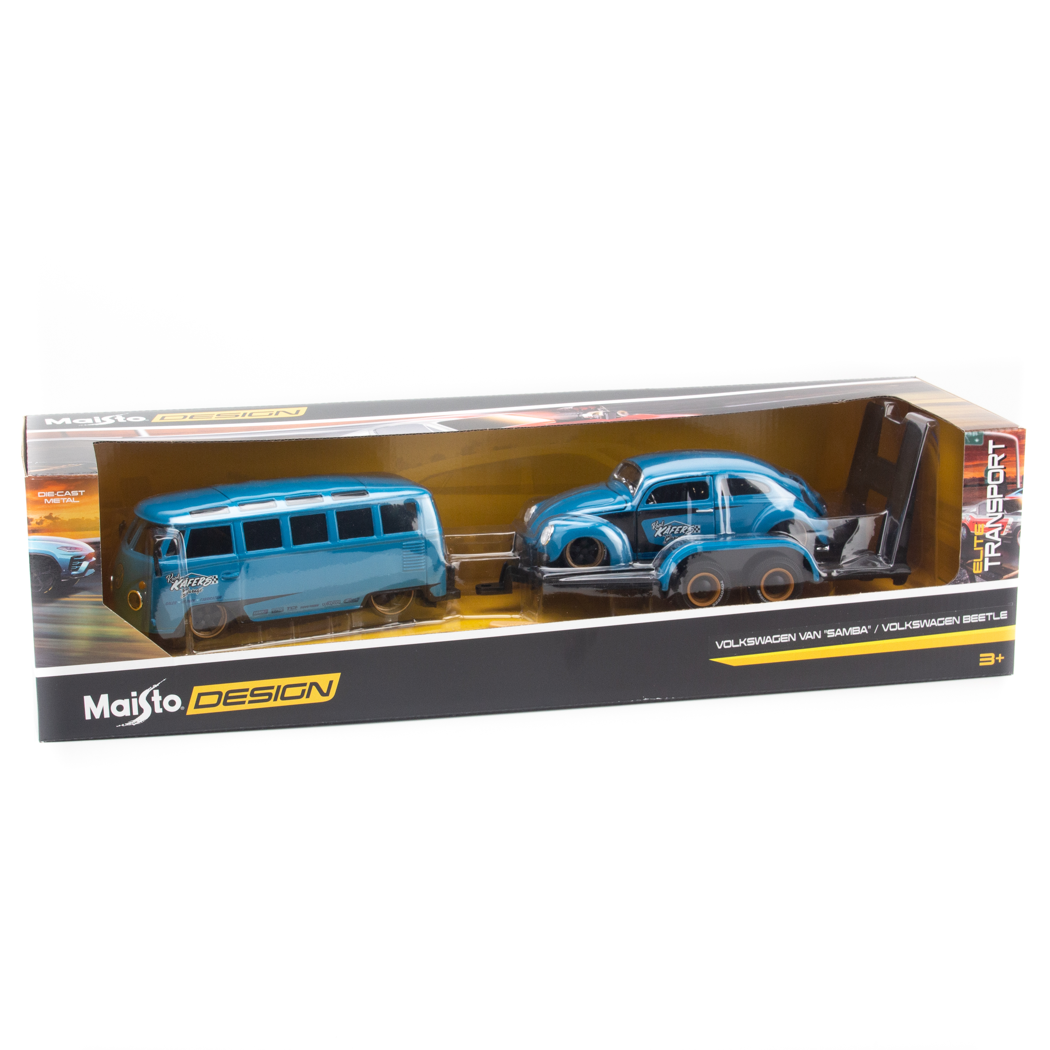 Mô hình xe Design Elite Transport - VW Van + Beetle 1:24 Maisto - 32752