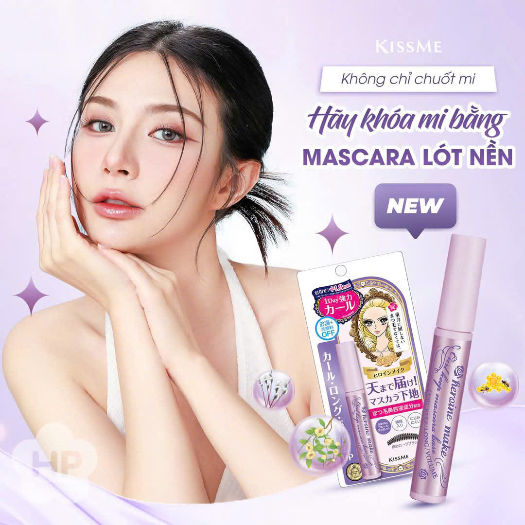 Mascara Lót Nền Nâng Cao Giữ Nếp Cong Chống Trôi Bền Màu Kissme Heroine Make Curl Keep Mascara Base (02 Màu)