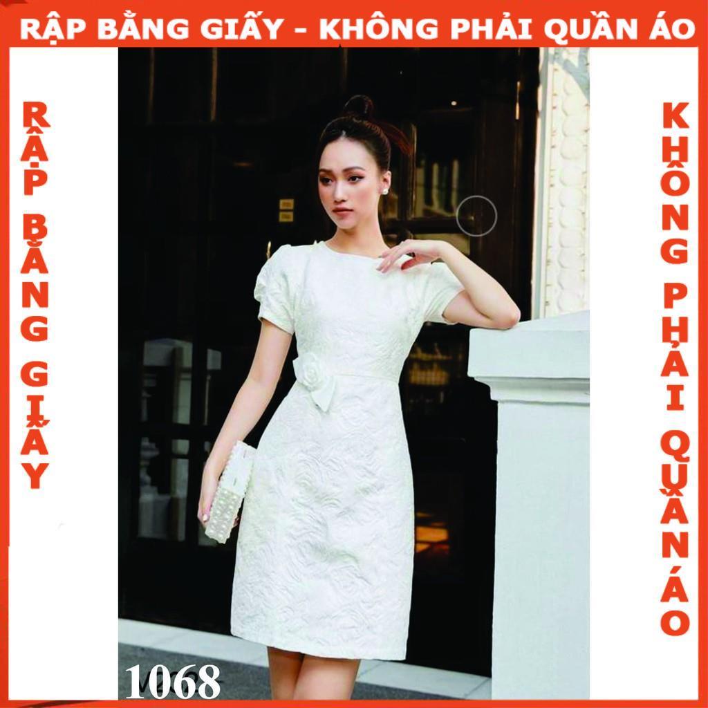 Rập giấy A0 đầm tay phồng dáng A mã 1068- rập giấy A0 (BẢN VẼ)