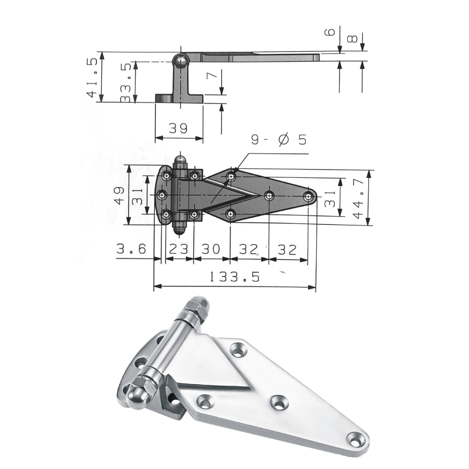 Door Hinge Stainless Steel Barn Hinge Gate Hinge for Industrial Barn Kitchen