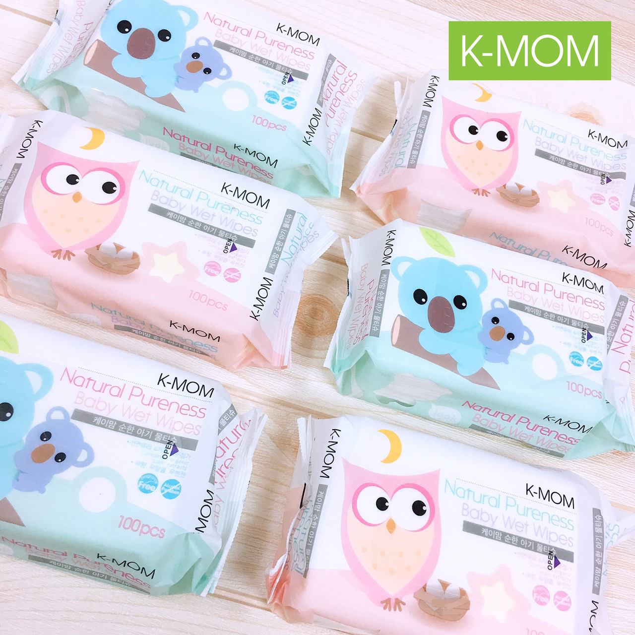 Combo 6 Gói Khăn Ướt Cao Cấp K-Mom Hàn Quốc (100chiếc)