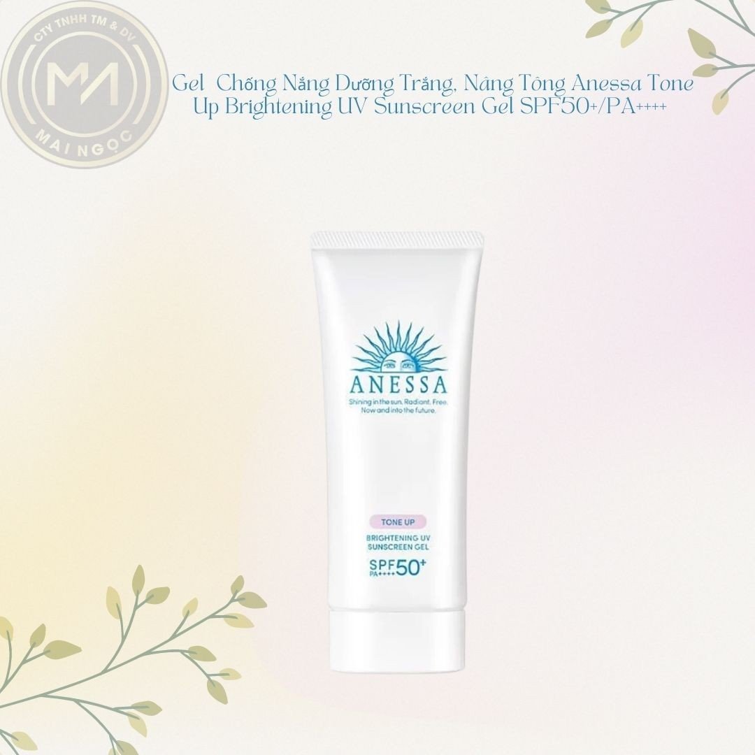 Kem chống nắng dạng gel dưỡng sáng nâng tông &amp; hiệu chỉnh sắc da Anessa Brightening UV Sunscreen Gel SPF50+ PA++++ 90g