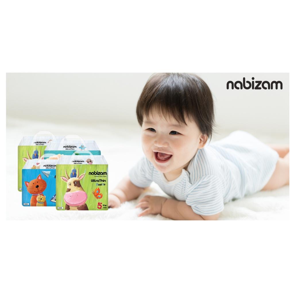 Combo 4 bịch tã bỉm Dán/Quần Nabizam ULTRA THIN nội địa Hàn đủ size từ 4-20KG