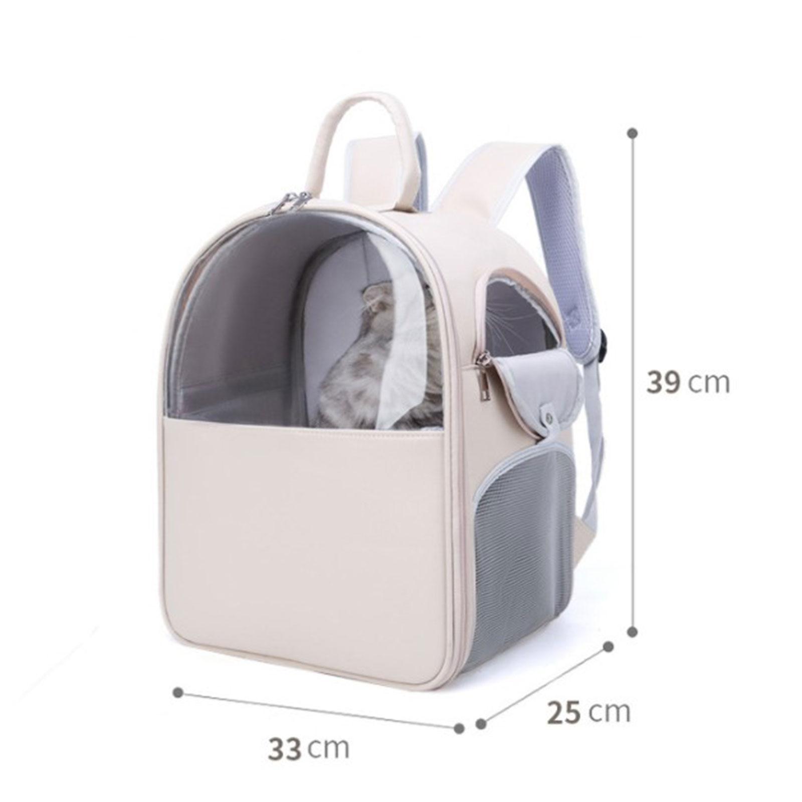 Portable Cat Backpack Transparent Pet Puppy Carrier Bag for Travel Hiking