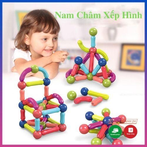 Đồ chơi xếp hình nam châm cao cấp 42 chi tiết cho bé yêu - Đồ chơi phát triển trí tuệ