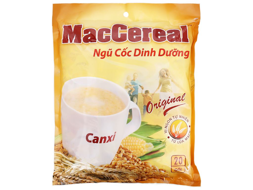 Ngũ cốc dinh dưỡng MacCereal bịch 560g (20 gói x 28g) thơm ngon dễ uống tiện lợi cho buổi sáng