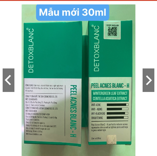 Serum cho da mụn detox blanc Mẫu H