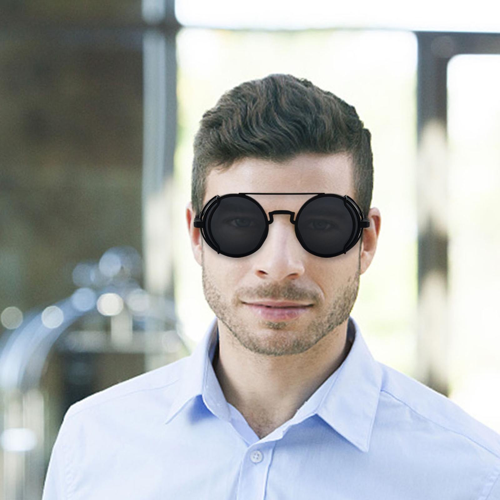 Retro Round Sunglasses Vintage Glasses for Driving Outdoor Sports Women Men Cosplay
