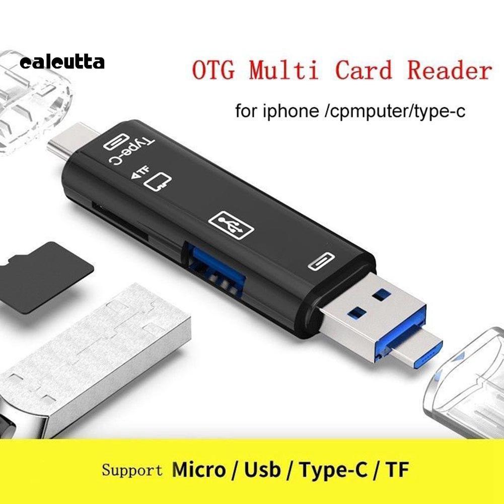★DC★5 in 1 USB 3.0 Type-C Micro OTG TF Micro Security Digital Card Reader Adapter