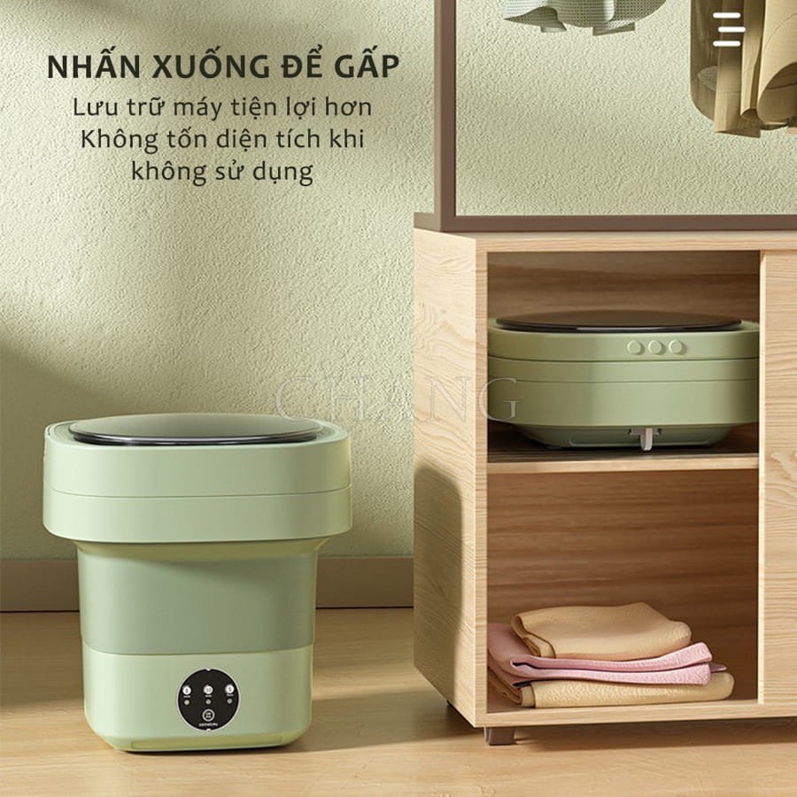 Máy giặt mini gấp gọn DEKE XPB-6L giặt cực sạch tia UV diệt khuẩn kèm lồng vắt tiết kiệm điện nước diện tích - Máy giặt mini giặt đồ trắng khăn tắm đồ lót đồ của bé - Máy giặt nhỏ gọn cho sinh viên