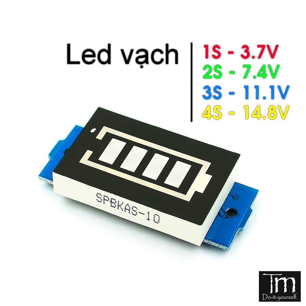 Led Vạch Báo Dung Lượng Pin 3.7V 7.4V 12.6V 16.8V