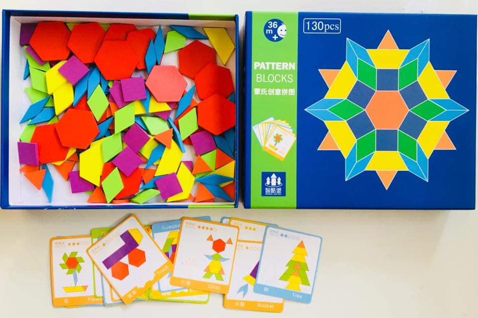 Giáo cụ Montessori Ghép hình tư duy Pattern block