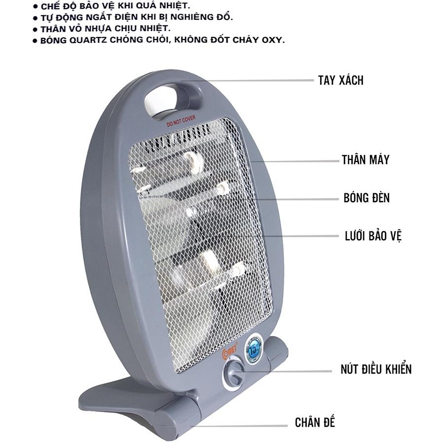 Đèn sưởi, quạt sưởi, hình cá, siêu bền 800W, giao màu ngẫu nhiên ( đỏ, trắng )..