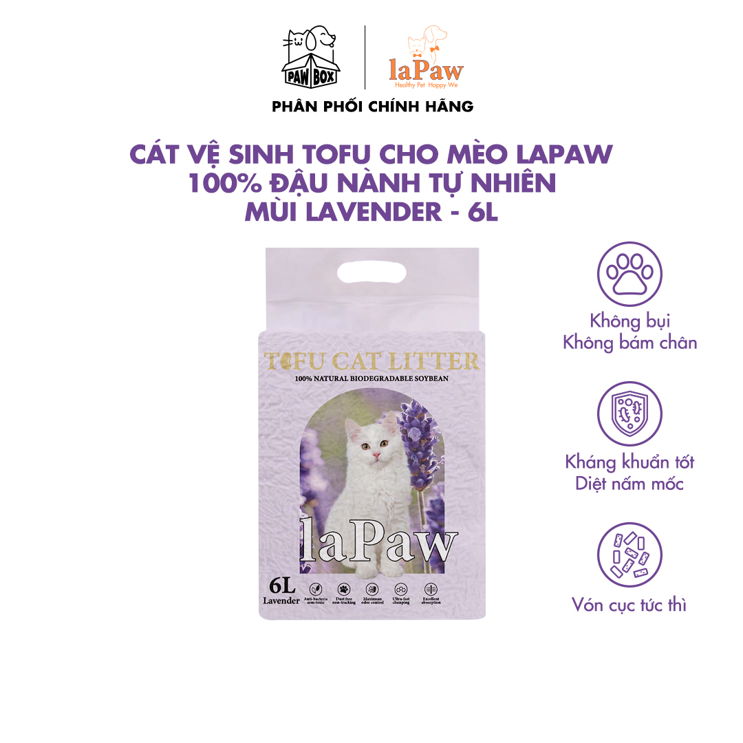 Cát đậu nành thân thiện môi trường laPaw Tofu siêu vón cục, siêu khử mùi, tan trong nước 6L