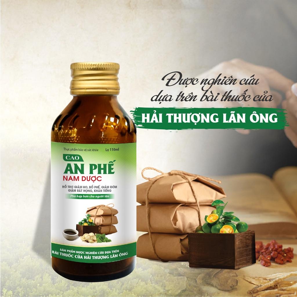 Cao An Phế Nam Dược 110ml cao thảo dược đậm đặc hỗ trợ giảm ho, giảm đờm, giảm rát họng, khản tiếng