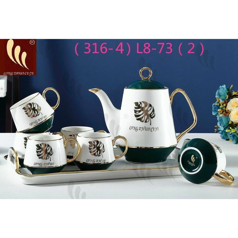 Bộ ấm tách gốm sứ mang phong cách Châu Âu